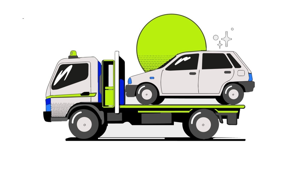 Sloopauto.com sleepwagen met een auto op de oprijplaat